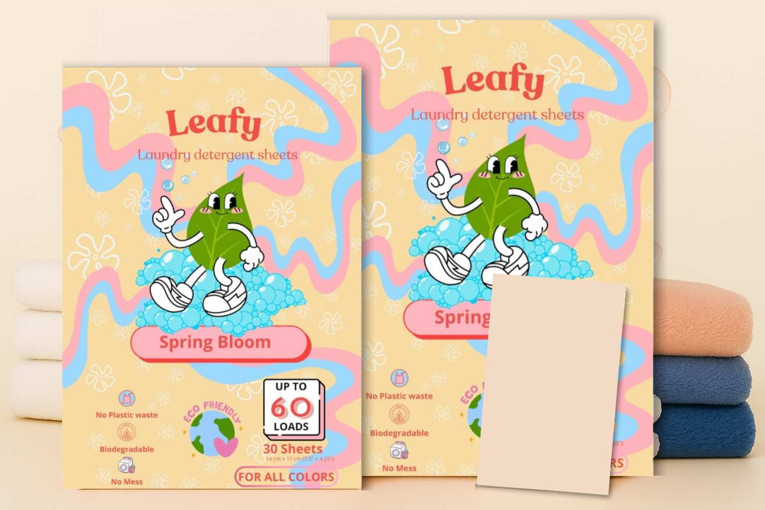 Bandes de lessive écologiques Leafy | 60 lavages