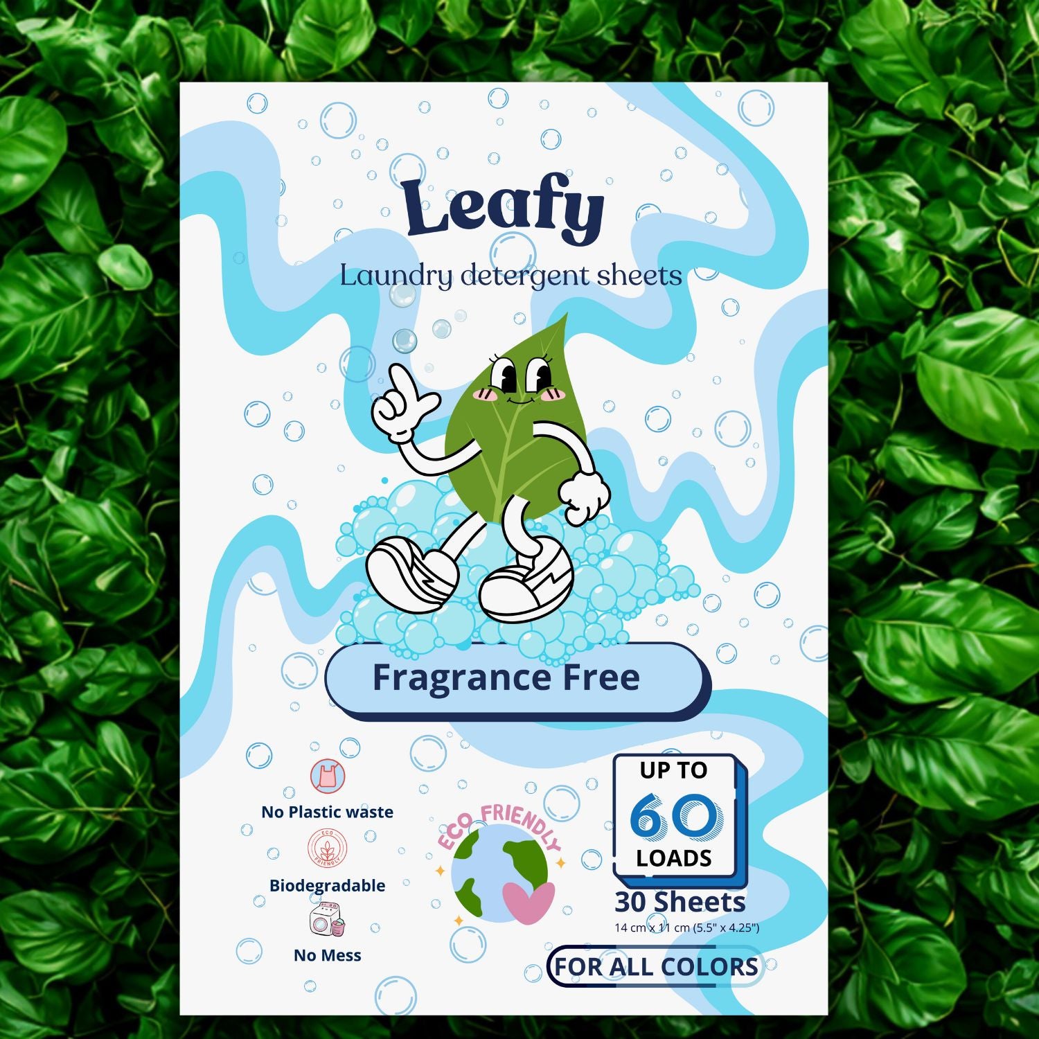Bandes de lessive écologiques Leafy | 60 lavages