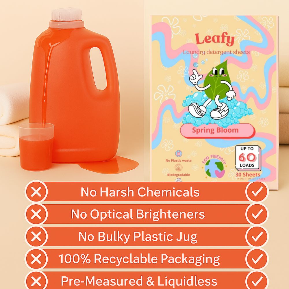 Bandes de lessive écologiques Leafy | 60 lavages